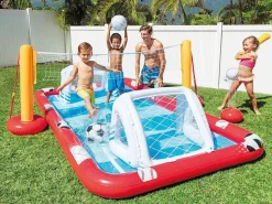 Centro de juegos hinchable 470L con accesorios deportivos +3A 102x325x267 cm Castillo Hinchable