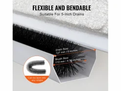 Clearance Cepillo de Protección para Canalón SucceBuy 24 m Anti-Hojas 12,7 cm Modelo 0809-27 Material PP Cable de Acero Galvanizado Negro