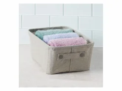 Calicosy Cesta de almacenamiento rectangular 22x34cm de papel trenzado