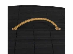 Cesta de lavandería de esquina de bambú negra de 60 l