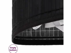 Cesta de lavandería de esquina de bambú negra de 60 l