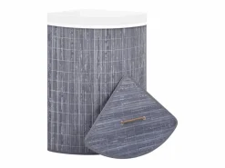 Outlet Cesta de lavandería esquinera de bambú 60 L Gris