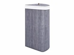 Outlet Cesta de lavandería esquinera de bambú 60 L Gris