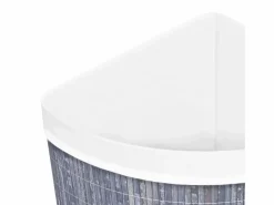 Outlet Cesta de lavandería esquinera de bambú 60 L Gris