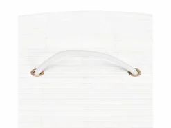 New Cesta de lavandería esquinera de bambú de 60 l Blanco