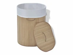 Cesta de lavandería ovalada de bambú natural Cesto De Ropa