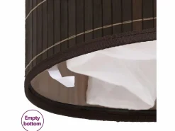 Best Cesta de lavandería ovalada de bambú marrón oscuro Marru00f3n