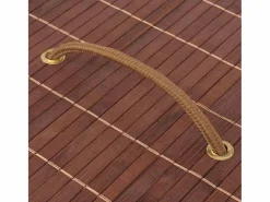 Sale Cesta de lavandería ovalada de bambú marrón Cesto De Ropa