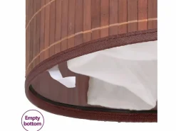 Sale Cesta de lavandería ovalada de bambú marrón Cesto De Ropa