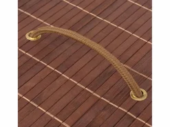 Outlet Cesta de lavandería rectangular de bambú marrón Cesto De Ropa