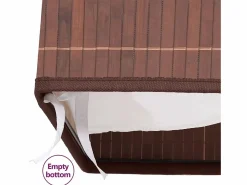 Outlet Cesta de lavandería rectangular de bambú marrón Cesto De Ropa