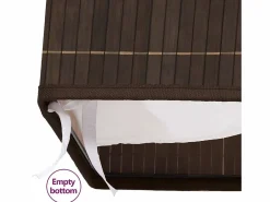Hot Cesta de lavandería rectangular de bambú marrón oscuro Cesto De Ropa