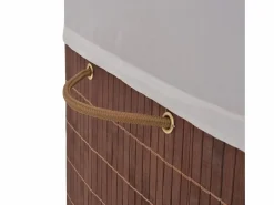 New Cesta de lavandería rectangular de bambú marrón Cesto De Ropa