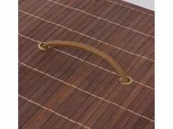 New Cesta de lavandería rectangular de bambú marrón Cesto De Ropa
