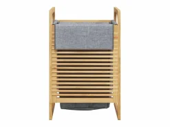 Cesta de ropa con bolsa 32x30x36,5 cm bambú