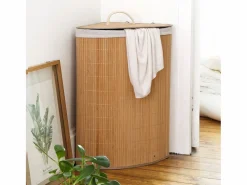 Calicosy Cesta de ropa de esquina de bambú - H60 cm