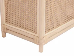 Sale OZAIA Cesta de ropa de ratán con rejilla con tapa, An. 45 x P. 33 x Al. 56 cm, Natural, CALYMA Color natural claro