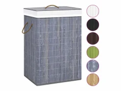 Clearance Cesta de ropa de una sola sección de bambú Cesto De Ropa