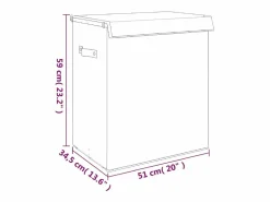 Clearance Cesta de ropa plegable 51x34,5x59 cm Tejido de lino sintético Cesto De Ropa