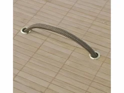 Clearance Cesta de ropa redonda de bambú natural Marru00f3n