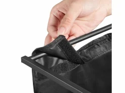 Discount Cesta de Ropa Sucia SucceBuy Clasificador de Ropa de 2 Niveles con Ruedas, Cesto para Ropa Sucia de 2 Compartimentos, Estructura Metálica, Tapa de Madera Negro