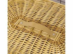 Cesta para la colada con tapa, mimbre natural, 100 l de capacidad, ideal para dormitorio y baño (51 x 38 x 57 cm)