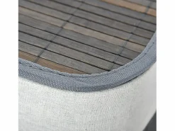 Cesta para la colada de 100 l con 2 compartimentos, bambú, (52 x 32 x 63 cm)