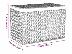 Sale Cesta para la ropa sucia con 3 secciones 75x42,5x52 cm jacinto de agua Marru00f3n