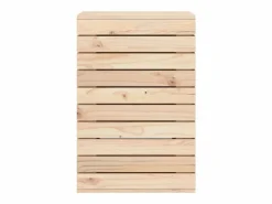 Clearance Cesta para la ropa 44x44x66 cm madera maciza de pino Cesto De Ropa