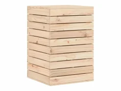 Clearance Cesta para la ropa 44x44x66 cm madera maciza de pino Cesto De Ropa