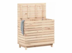 Cesta para la ropa 88,5x44x76 cm madera maciza de pino Cesto De Ropa
