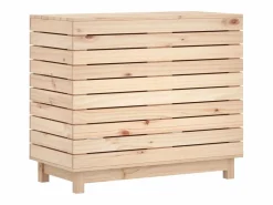 Cesta para la ropa 88,5x44x76 cm madera maciza de pino Cesto De Ropa