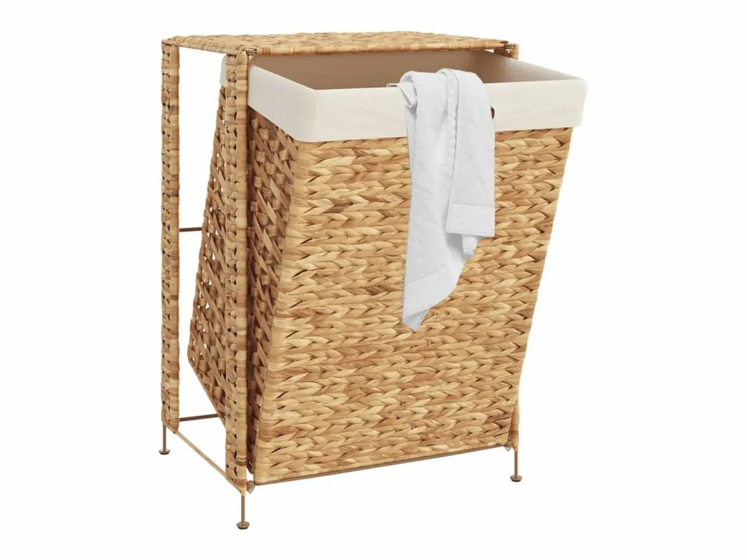 Sale Cesta para la ropa 44x34x64 cm jacinto de agua Marru00f3n