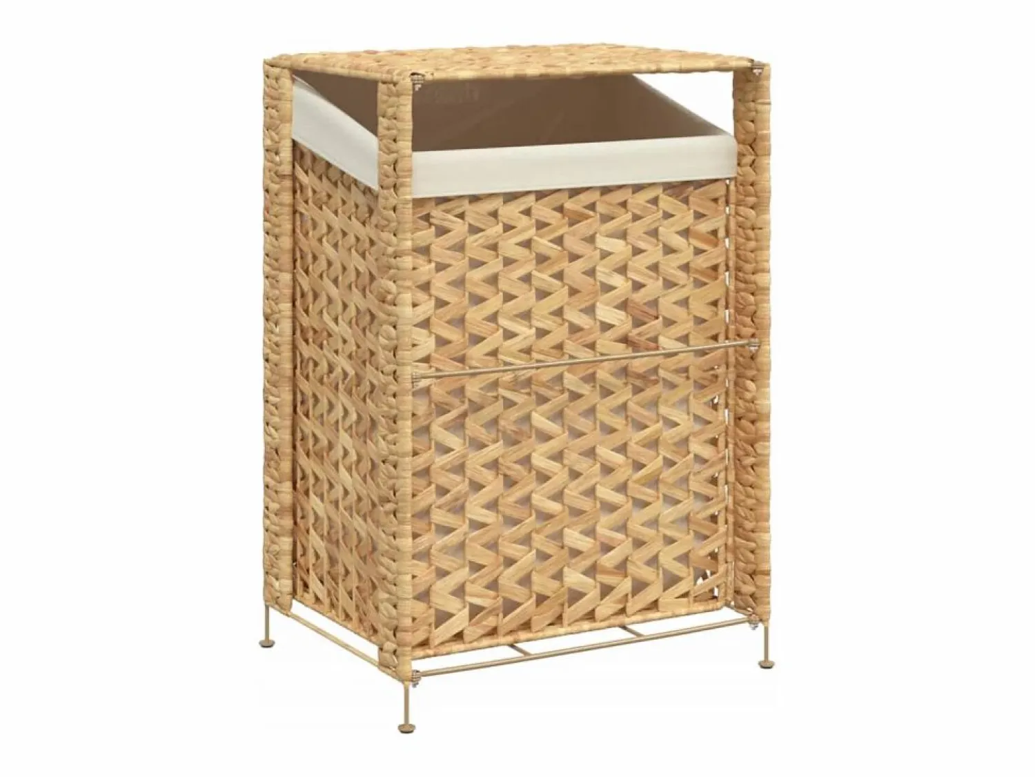 Sale Cesta para la ropa 44x34x64 cm jacinto de agua Marru00f3n
