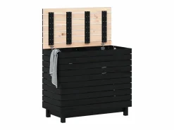 Cesta para la ropa 88,5x44x76 cm madera maciza de pino