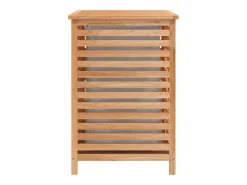 Cesta para la ropa 45x45x65 cm Madera maciza de nogal