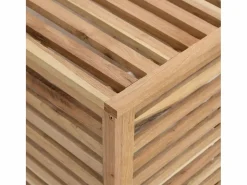Cesta para la ropa 45x45x65 cm Madera maciza de nogal