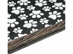 Cesta para perros con cojín sauce natural 50x33x30 cm Cama De Animales De Compañía