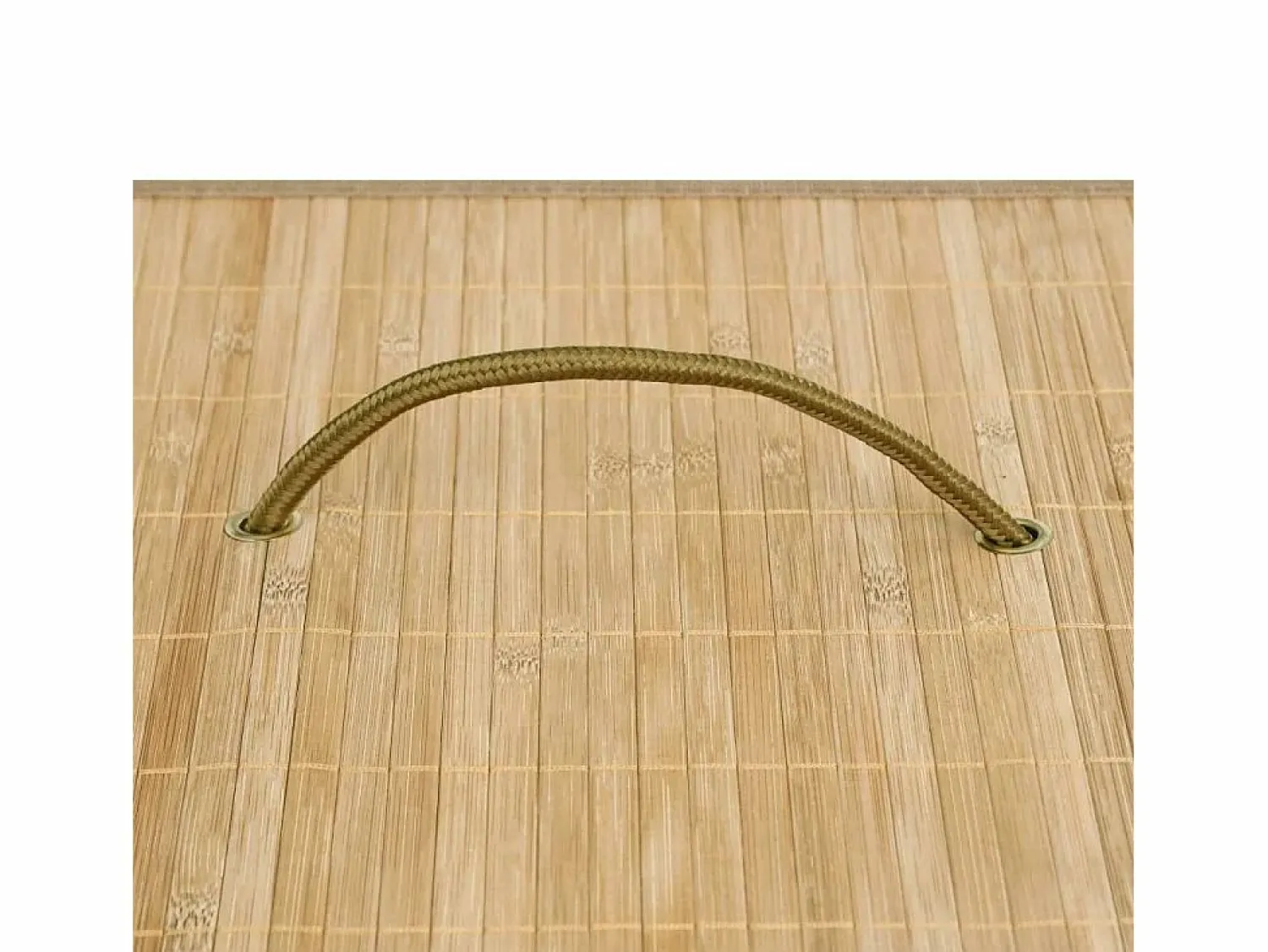 Cesta para ropa con 2 secciones de bambú 100 L