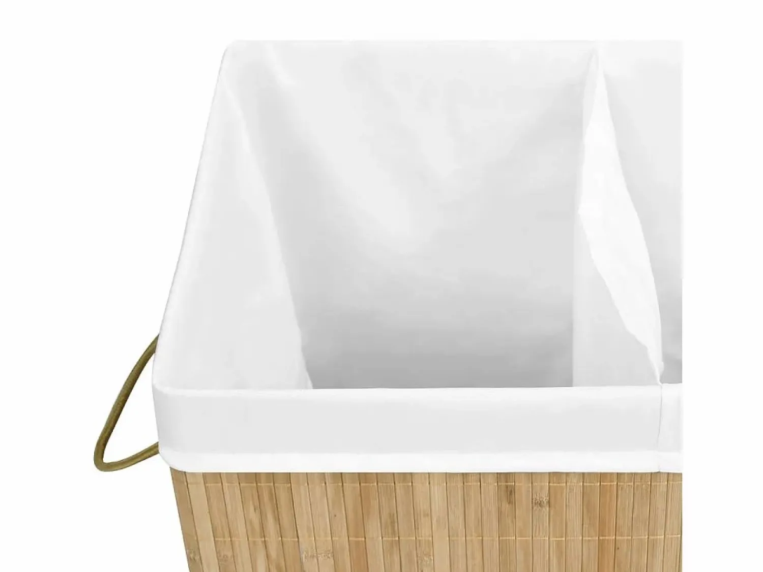 Cesta para ropa con 2 secciones de bambú 100 L