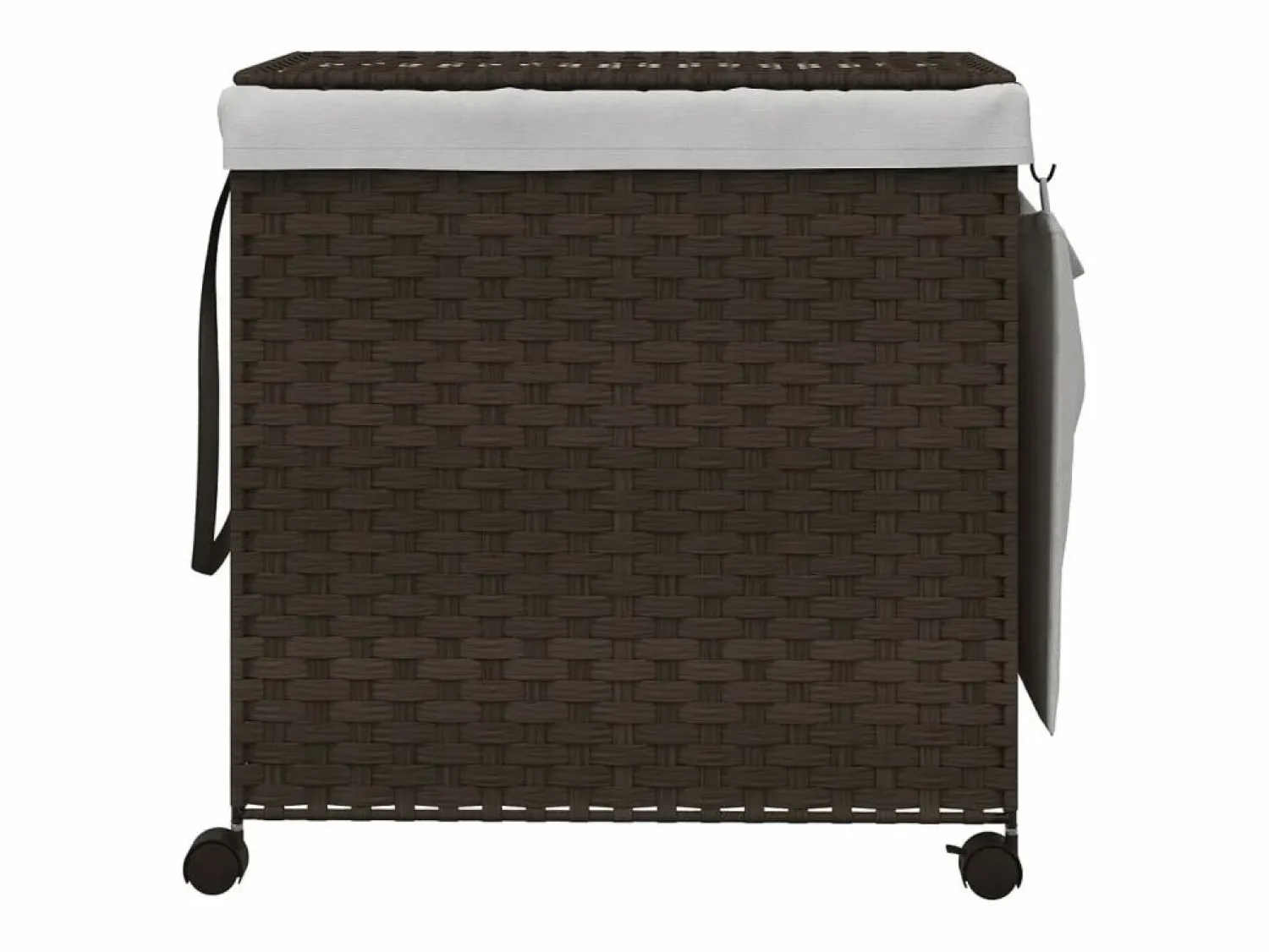 Best Cesta para ropa con ruedas marrón oscuro 60x35x60,5 cm Marru00f3n