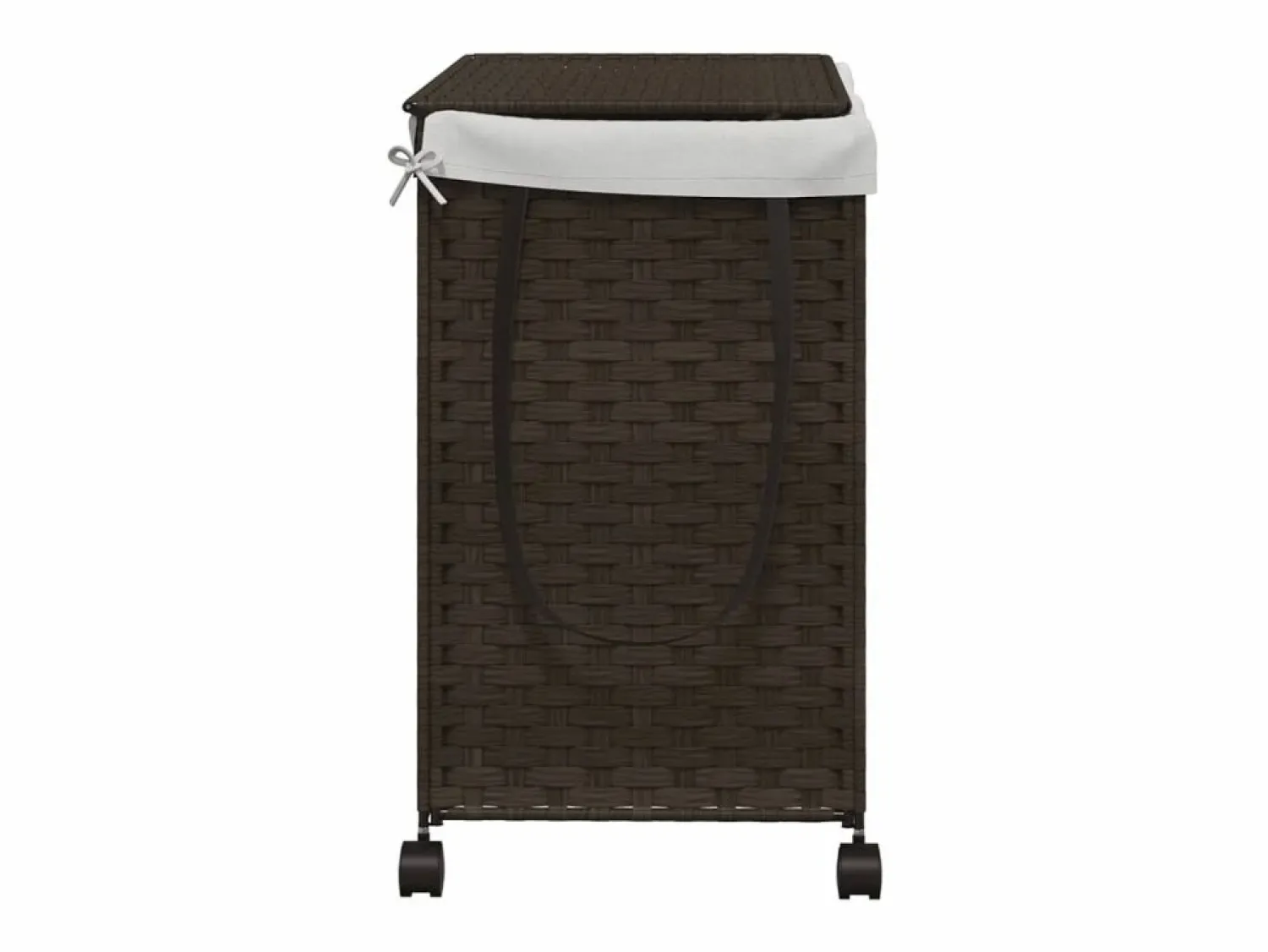 Best Cesta para ropa con ruedas marrón oscuro 60x35x60,5 cm Marru00f3n