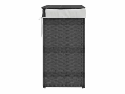 Cesta para ropa con tapa 46x33x60 cm resina tejida