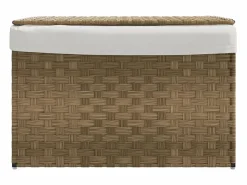 Online Cesta para ropa con tapa 55,5x35x34 cm resina tejida Marru00f3n