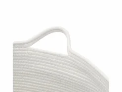 Hot Cesta para ropa marrón y blanca Ø55x36 cm algodón Cesto De Ropa