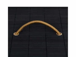 Best Cesta para ropa sucia de 2 secciones de bambú de 72 L Negro