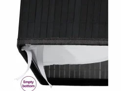 Outlet Cesta para ropa sucia de una sola sección de bambú 83 L Negro