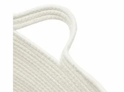 Clearance Cesta para ropa sucia gris y blanca Ø60x36 cm algodón Multicolor