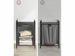 Cesta para ropa sucia Valora de un solo compartimento, 65 l, estilo loft