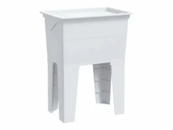 Cesto de ropa 59x41x75 cm resina Blanco